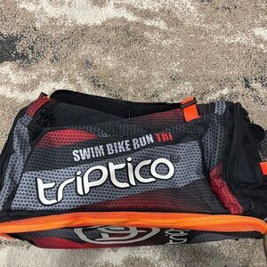 Triptico Black and Orange Swim Bile Run Tri Sports Bag